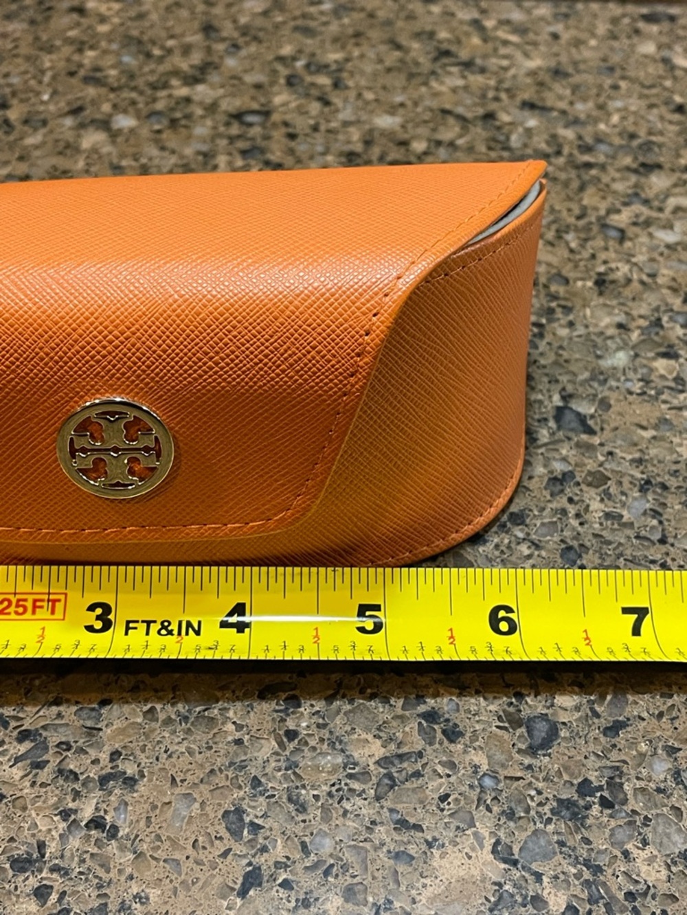 Tory Burch Burnt Orange Sunglasses Case with Logo Excellent Condition Used Once - Picture 7 of 8